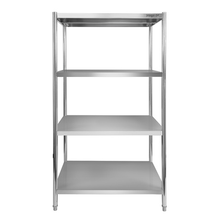 Regał ze stali nierdzewnej skręcany z 4 półkami Mega-M S-80 cm G-60 cm H-180 cm N