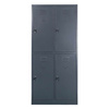 Szafka ubraniowa skrytkowa BHP Mega-M J-80/4 4 drzwiowa grafitowa S-80 cm G-50 cm H-180 cm skręcana N
