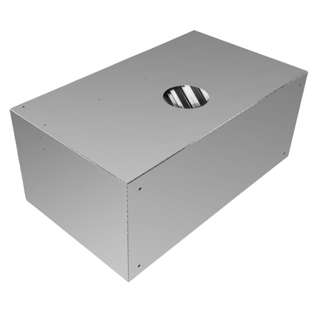 Okap gastronomiczny skrzyniowy z łapaczem tłuszczu Mega-M 120x100x50 cm stal nierdzewna