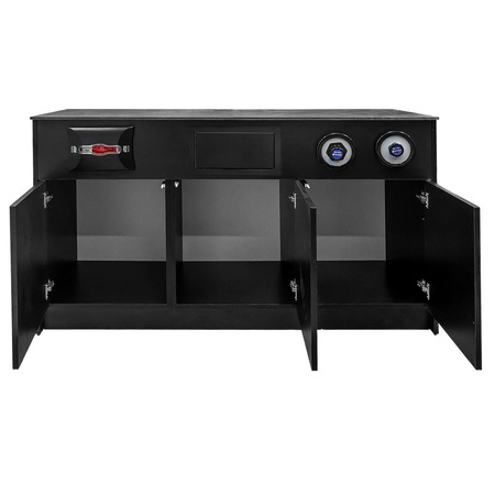 Szafka pod ekspres do kawy tip-on blat slim-line Mega-M H-92 cm L-154 cm G-60 cm czarny N