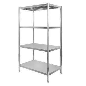 Regał ze stali nierdzewnej skręcany z 4 półkami Mega-M S-80 cm G-60 cm H-180 cm N