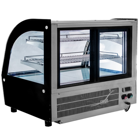 Witryna chłodnicza nastawna Mega-M CLARA MINI S90  S-90 cm G-53 cm H-69 cm inox N