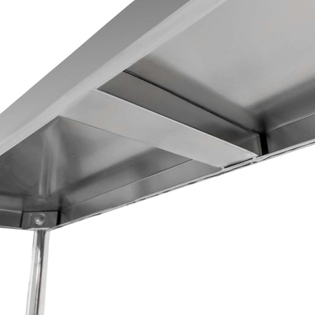Nadstawka 2-półkowa na stół ze stali nierdzewnej Mega-M S-120 cm G-30 cm H-60 cm N