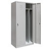 Szafka ubraniowa BHP Mega-M J-80 2 drzwiowa z przegrodami szara S-80 cm G-50 cm H-180 cm skręcana N