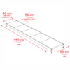 Regał magazynowy 4-półkowy Mega-M FORTIS H-200 cm L-267 cm G-50 cm moduł bazowy N
