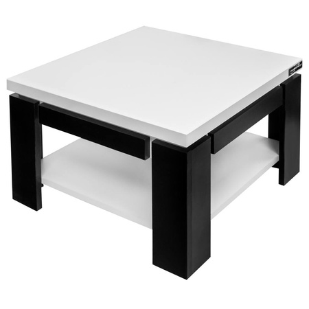Stolik biurowy Mega-M 60x60x50 cm biel alpejska/czarny