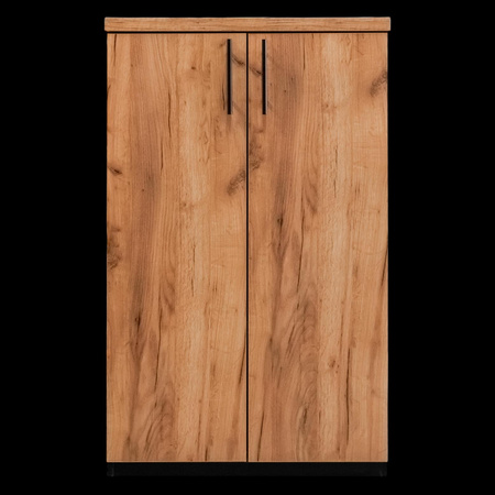 Szafka biurowa na segregatory Mega-M L-70 cm G-35 cm H-120cm dąb kraft/czarny