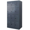 Szafka skrytkowa BHP Mega-M 12 skrytek 90x50x180 cm grafitowa