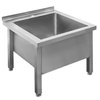 Basen gastronomiczny spawany jednokomorowy niski Mega-M 60x60x50 cm stal nierdzewna