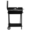 Grill ogrodowy węglowy Mega-M beczkowy z kominkiem 53x29 N