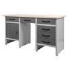 Stół warsztatowy z 6 szufladami 1 szafką zamykaną Mega-M HANDYMAN S-160 cm G-60 cm H-85 cm grafit