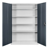 Szafa metalowa na dokumenty Mega-M J-120 szara/ grafitowy front S-120 cm G-40 cm H-185 cm skręcana N