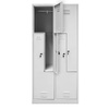 Szafka ubraniowa BHP Mega-M J-80/L 4 drzwiowa typ L szara S-80 cm G-50 cm H-180 cm skręcana N