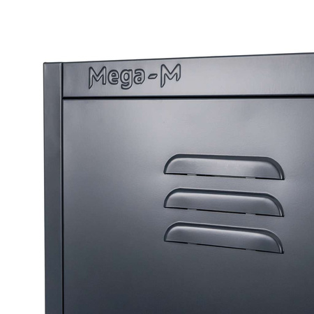 Szafka skrytkowa BHP Mega-M 4 skrytki 80x50x180 cm grafitowa