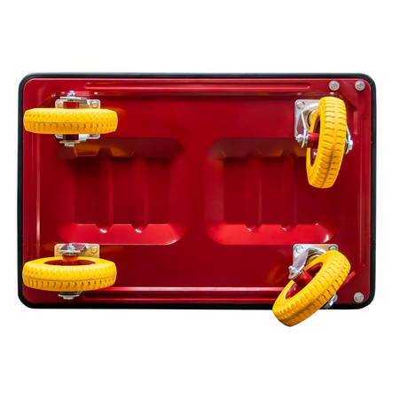 Wózek platformowy magazynowy Mega-M udźwig 450 kg koła poliuretanowe