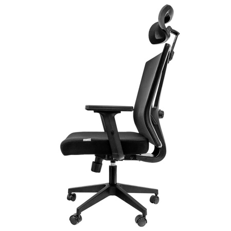 Fotel biurowy obrotowy FURVERO Zenith BP/A2D/L2D/H2D/S czarny spełnia wymogi BHP