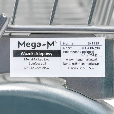 Wózek sklepowy Mega-M YR 95l S-50 cm N