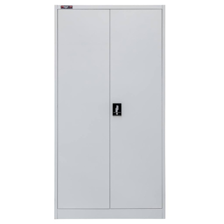 Szafa gospodarcza socjalna Mega-M 2-drzwiowa z półkami S-90 cm szara