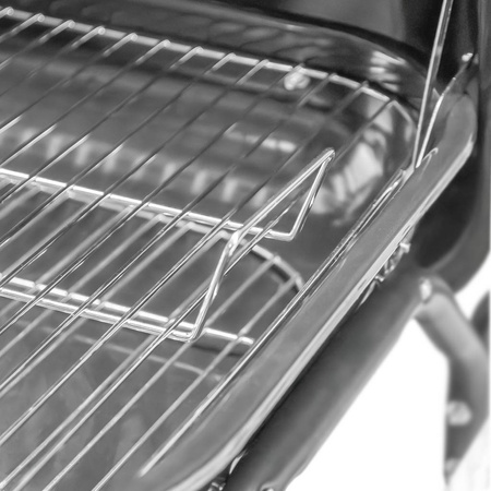 Grill ogrodowy węglowy z pokrywą Mega-M 2 x stolik boczny
