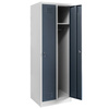 Szafka ubraniowa BHP Mega-M J-60 2 drzwiowa szara/ grafitowy front  S-60 cm G-50 cm H-180 cm skręcana N