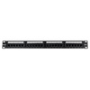 Patch Panel do szafy RACK 19" Mega-M CAT6 24 porty UTP czarny