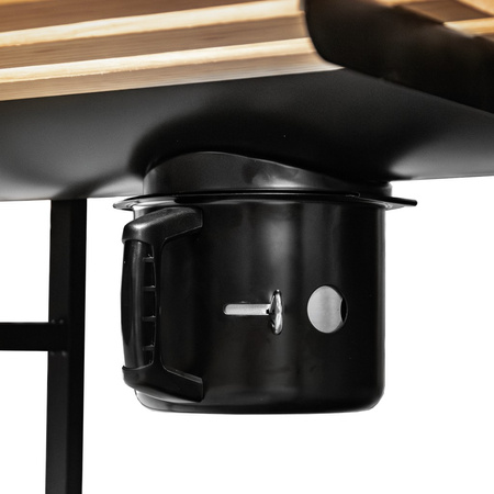 Grill ogrodowy węglowy beczka Mega-M 2 x stolik boczny
