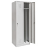 Szafka ubraniowa BHP Mega-M J-60 2 drzwiowa z przegrodami szara S-60 cm G-50 cm H-180 cm skręcana