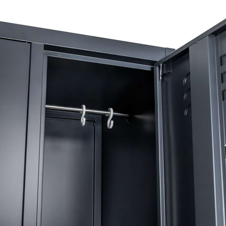 Szafka skrytkowa BHP Mega-M 6 skrytkowa 90x50x180 cm grafitowa