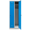 Szafka BHP ubraniowa Mega-M pracownicza 2-drzwiowa S-60 cm szara/niebieski front WYSYŁKA PALETOWA