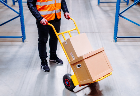 Wózek transportowy magazynowy młynarka Mega-M z rozkładaną platformą 200kg