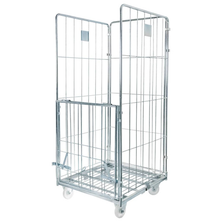 Rollkontener (rollcage, rollbox) wózek siatkowy pralniczy Mega-M Universal cztery ściany ocynkowany