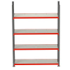 Regał metalowy magazynowy 4-półkowy Mega-M FORTIS H-200 cm L-217 cm G-50 cm moduł bazowy