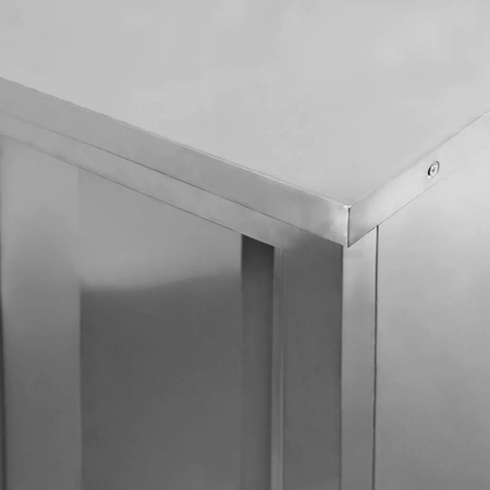 Stół gastronomiczny ze stali nierdzewnej przyścienny z szafką Mega-M 60x70x85 cm