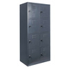 Szafka skrytkowa BHP Mega-M J-80/8 8 drzwiowa grafitowa S-80 cm G-50 cm H-180 cm skręcana N