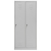 Szafka ubraniowa BHP Mega-M J-80 2 drzwiowa z przegrodami szara S-80 cm G-50 cm H-180 cm skręcana N