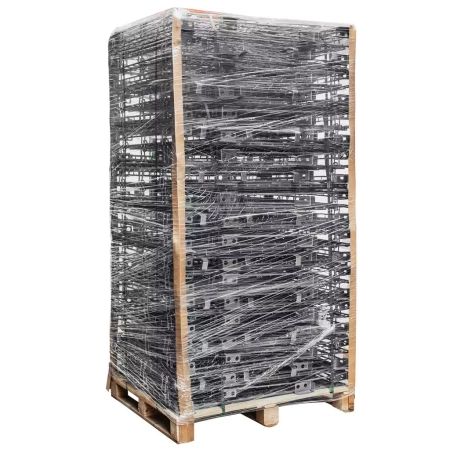 Gitterbox nadstawka paletowa z obramowaniem S-120 cm G-80 cm H-90 cm oczko 6x10 cm otwierany dłuższy bok ocynk N