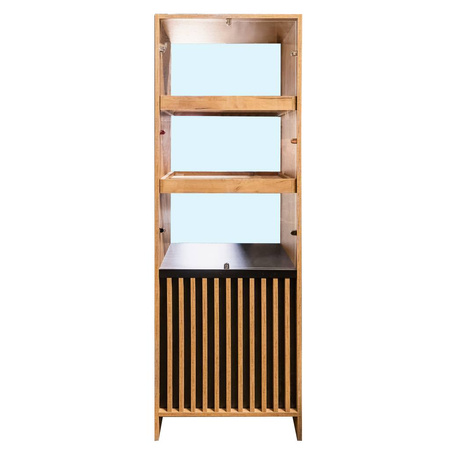 Witryna sklepowa na cukierki i ciastka Mega-M H-180 cm L-60 cm G-60 cm dąb kraft