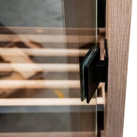 Regał na pieczywo z szybą Mega-M H-205 cm L-60 cm G-58 cm dąb sonoma