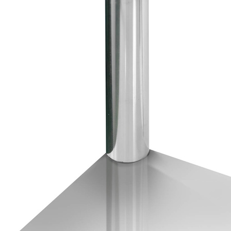 Regał ze stali nierdzewnej skręcany z 4 półkami Mega-M S-80 cm G-40 cm H-180 cm N