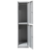 Szafka ubraniowa skrytkowa BHP Mega-M J-40/2 2 drzwiowa szara S-40 cm G-50 cm H-180 cm skręcana N