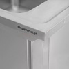 Zlew ze stali nierdzewnej 2-komorowy przyścienny z szafką Mega-M S-120 cm G-60 cm H-85 cm N