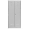 Szafka ubraniowa BHP Mega-M J-80 2 drzwiowa z przegrodami szara S-80 cm G-50 cm H-180 cm skręcana N