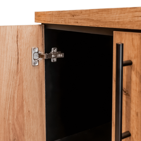 Szafka biurowa na segregatory Mega-M L-70 cm G-35 cm H-120cm dąb kraft/czarny