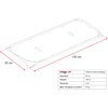 Półka do wózka na kwiaty Mega-M L-130 cm G-55 cm sklejka metalowe profile boczne N