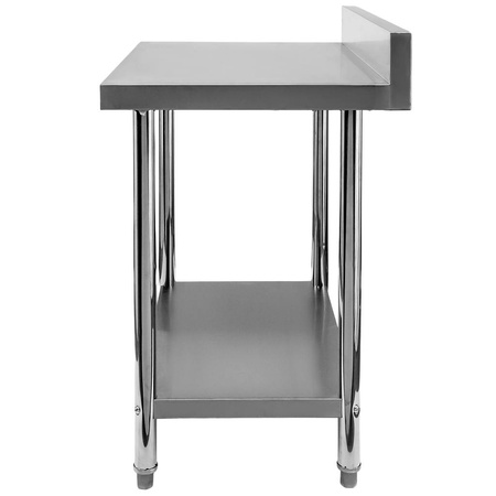 Stół ze stali nierdzewnej przyścienny z półką Mega-M STANDARD S-80 cm G-70 cm H-85 cm N