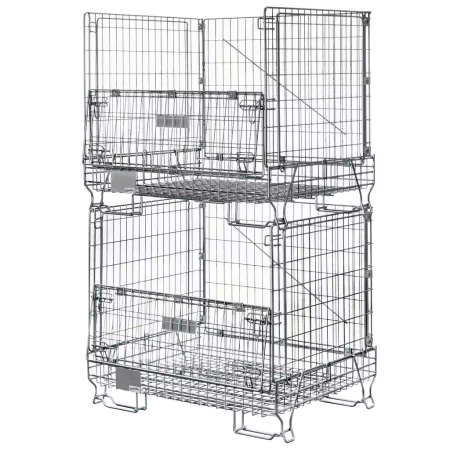 Pojemnik siatkowy gitterbox Mega-M 120x90x102 cm kosz metalowy składany