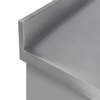 Stół ze stali nierdzewnej przyścienny ze zlewem po lewej stronie i z szafką Mega-M S-120 cm G-70 cm H-85 cm N