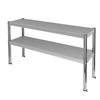 Nadstawka 2-półkowa na stół ze stali nierdzewnej Mega-M S-100 cm G-30 cm H-60 cm N