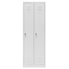 Szafka ubraniowa BHP Mega-M J-60 2 drzwiowa szara S-60 cm G-50 cm H-180 cm skręcana N