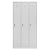 Szafka ubraniowa BHP Mega-M J-90 3 drzwiowa szara S-90 cm G-50 cm H-180 cm skręcana N
